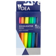 Idea Fine Multi - Coloured Highlighters (Pack of 6)
