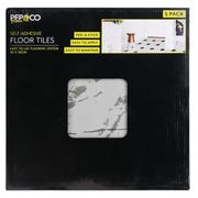 PEP&CO Self Adhesive Floor Tiles - Grey & Black (Pack of 5)