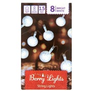 Christmas Berry Bright White String Lights (Pack of 8)
