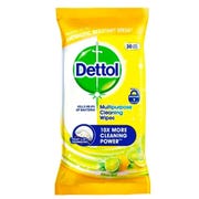 Dettol Antibacterial Multipurpose Cleaning Wipes, Citrus Zest, 30 Large Wipes