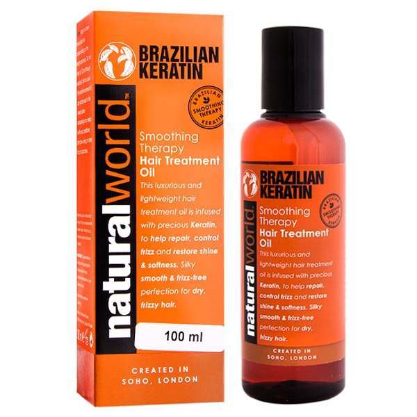 Natural World Brazilian Keratin Hair Oil Treatment 100ml